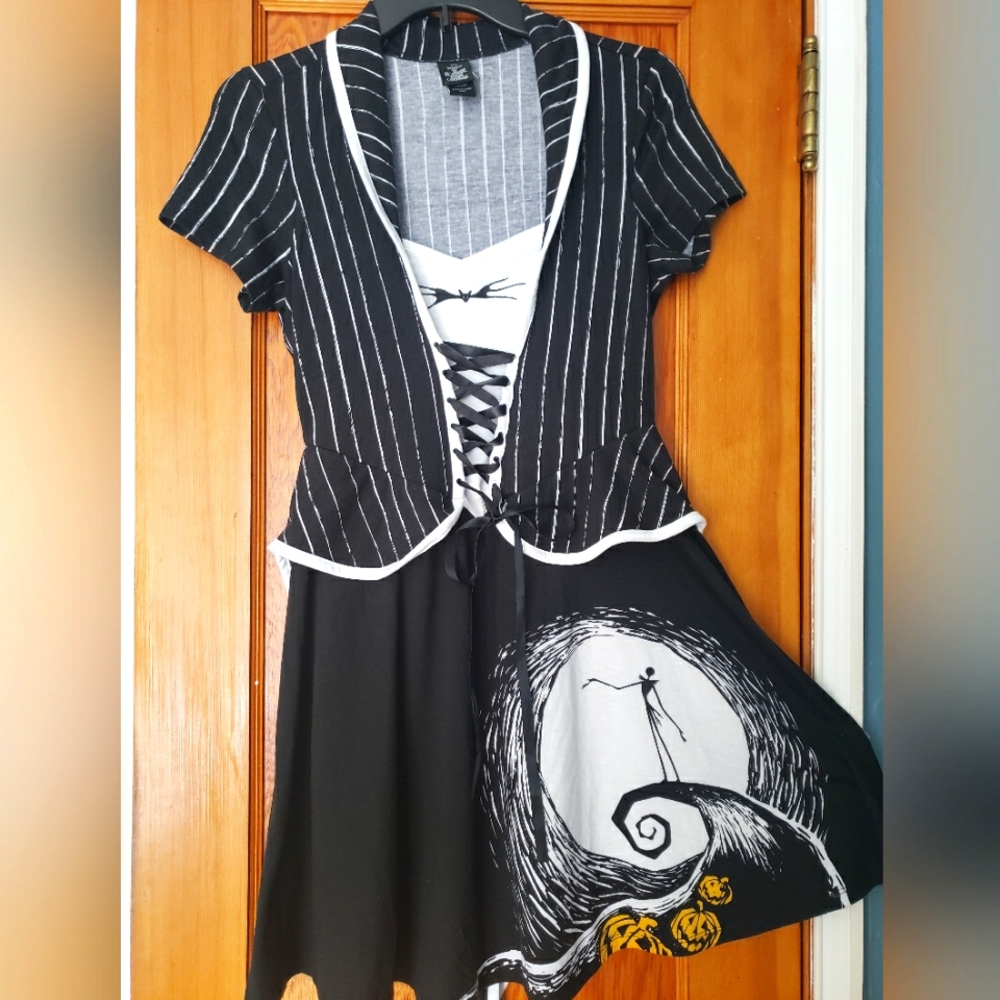 Nightmare Before XMAS Jack Skellington Skater Goth Dress size SM